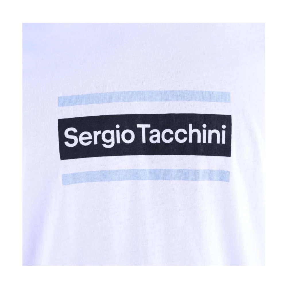 Sergio Tacchini Witte Katoenen TShirt Lared White Heren