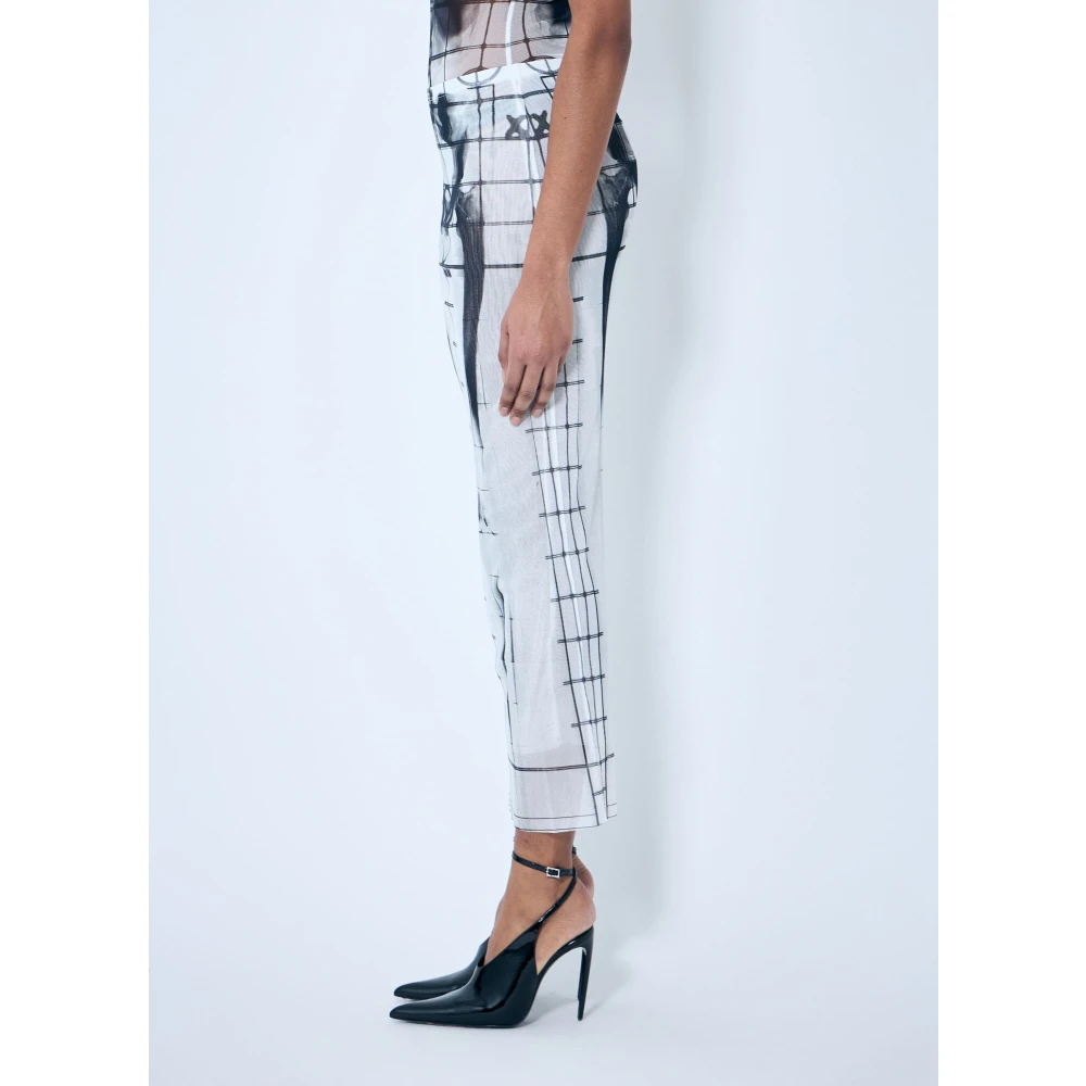 Jean Paul Gaultier Squeletor Mesh Midi Rok Blue Dames