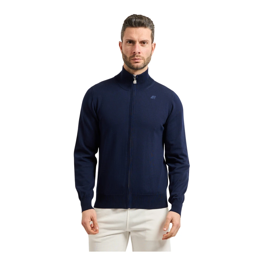 K-Way Uomo Blu Maglie, M, New,
