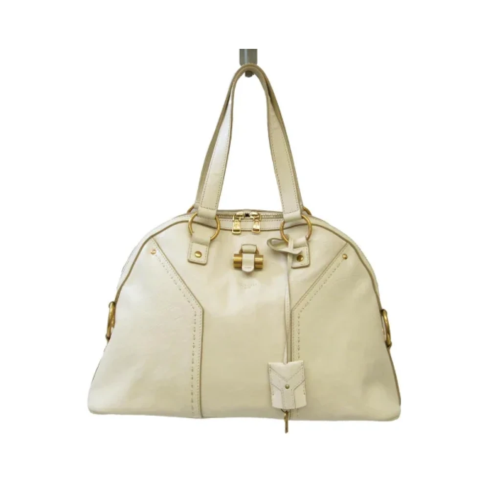 Saint Laurent Vintage Pre-owned Leather handbags White Dames