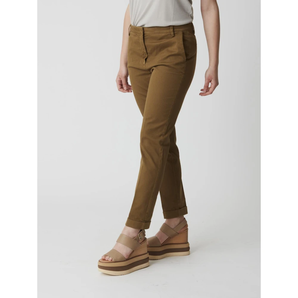 Manila Grace Chino Broek Green Dames