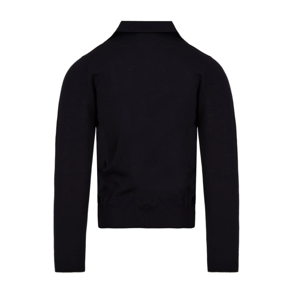 Filippo De Laurentiis Blauwe Polo Shirts en Polos Black Heren