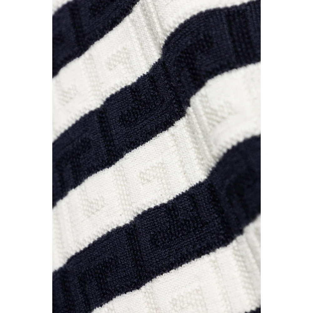 Balmain Trui met gestreept patroon Beige Heren