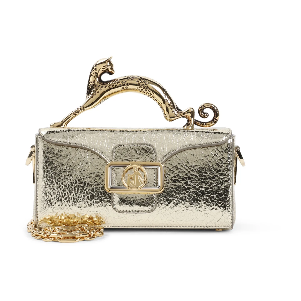 Lanvin Metallic Handtas Elegant en Functioneel Yellow Dames