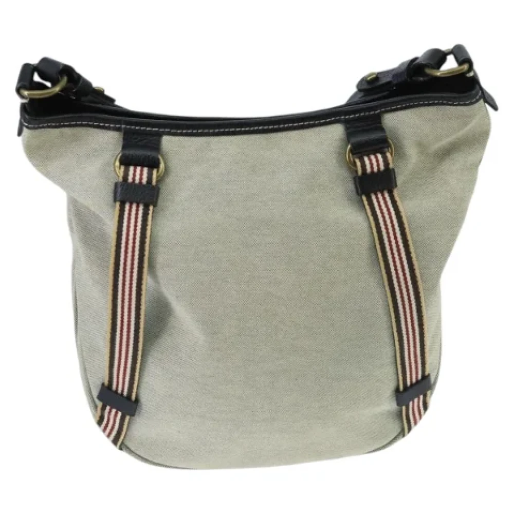 Burberry Vintage Pre-owned Canvas shoulder-bags Gray Dames