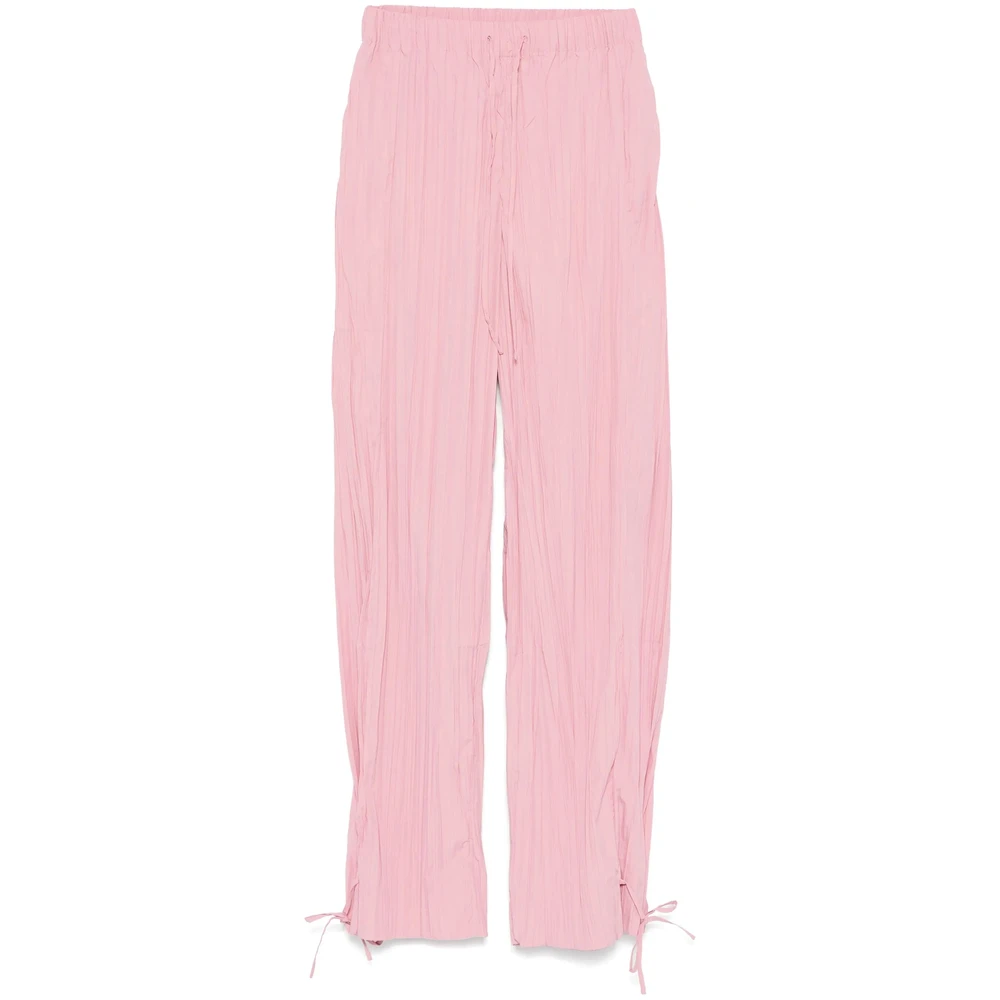 Stine Goya Blush Pink Elastische Taille Plissé Broek Pink Dames