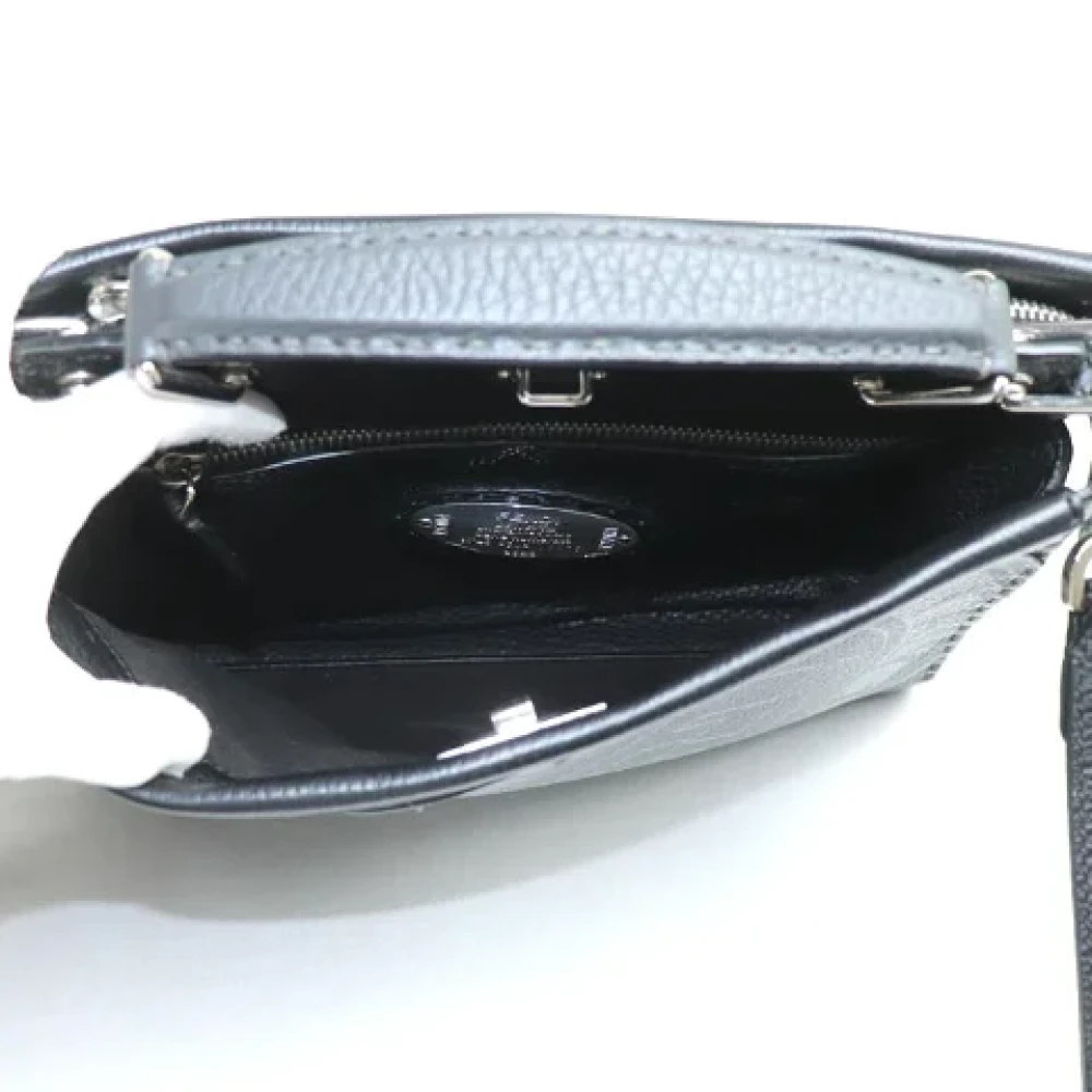 Fendi Vintage Pre-owned Leather crossbody-bags Black Heren