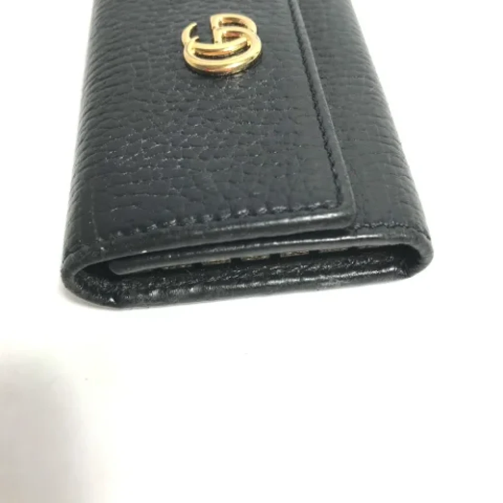 Gucci Vintage Pre-owned Leather key-holders Black Dames
