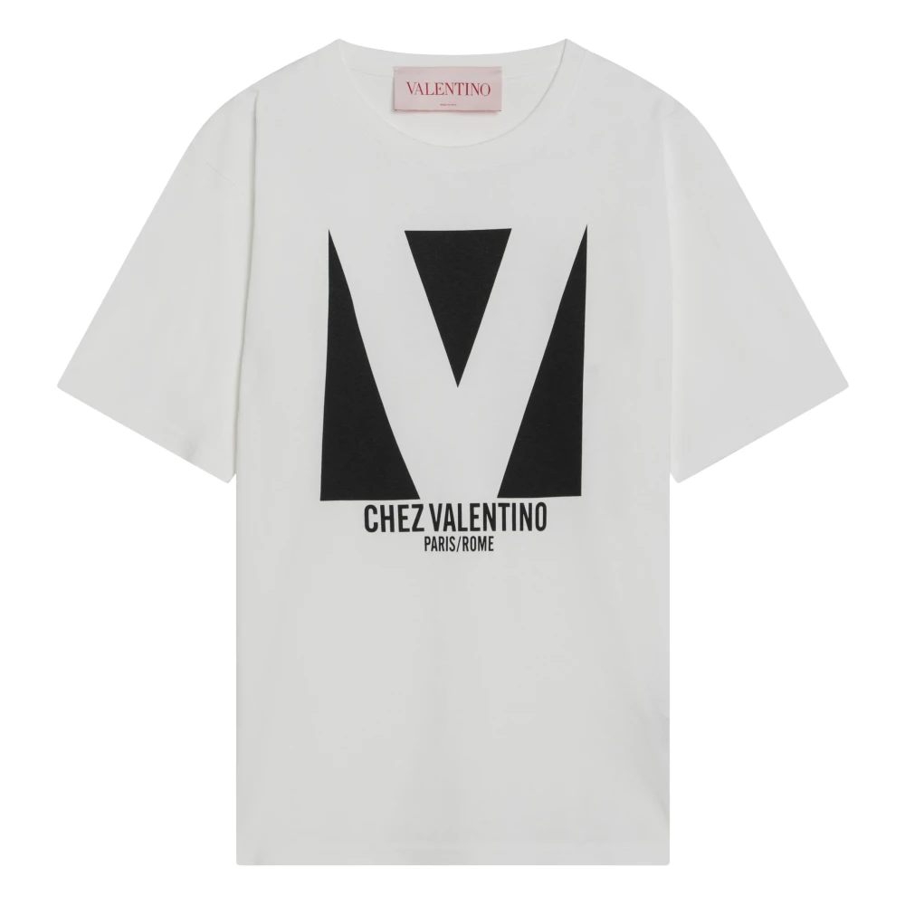 Valentino Garavani Korte mouwen ronde hals T-shirt White Dames