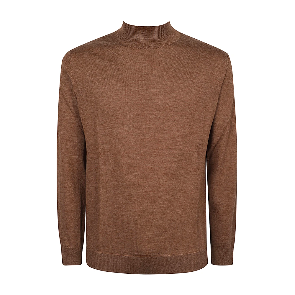 Daniele Fiesoli Merino Wol Ronde Hals Sweater Brown Heren
