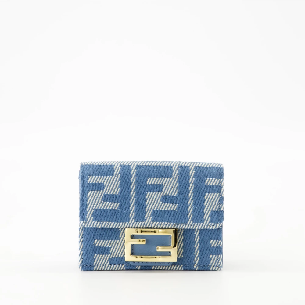 Fendi Women's Blue Denim Baguette Wallet Spring-Summer 2025