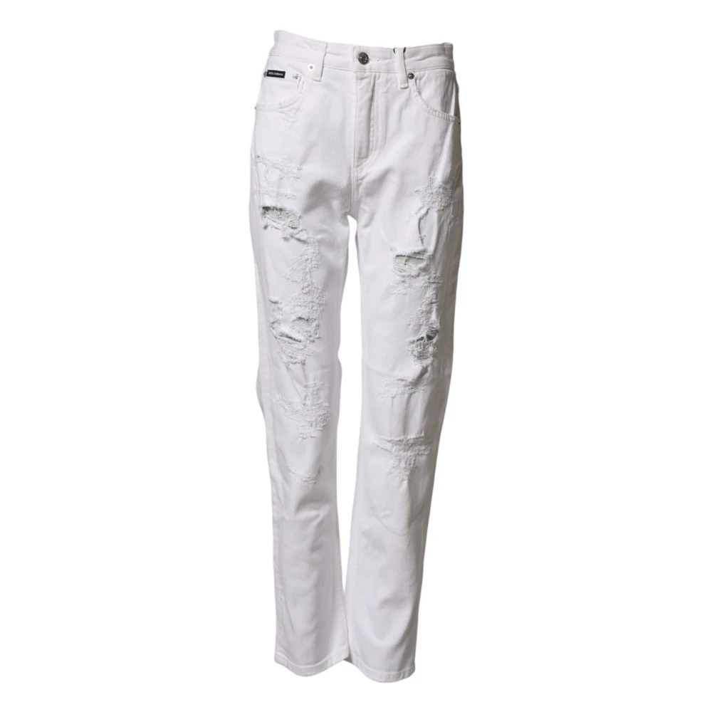 Dolce & Gabbana Women's White Boyfriend Jeans - Bootcut Jeans - Xs - Jeans