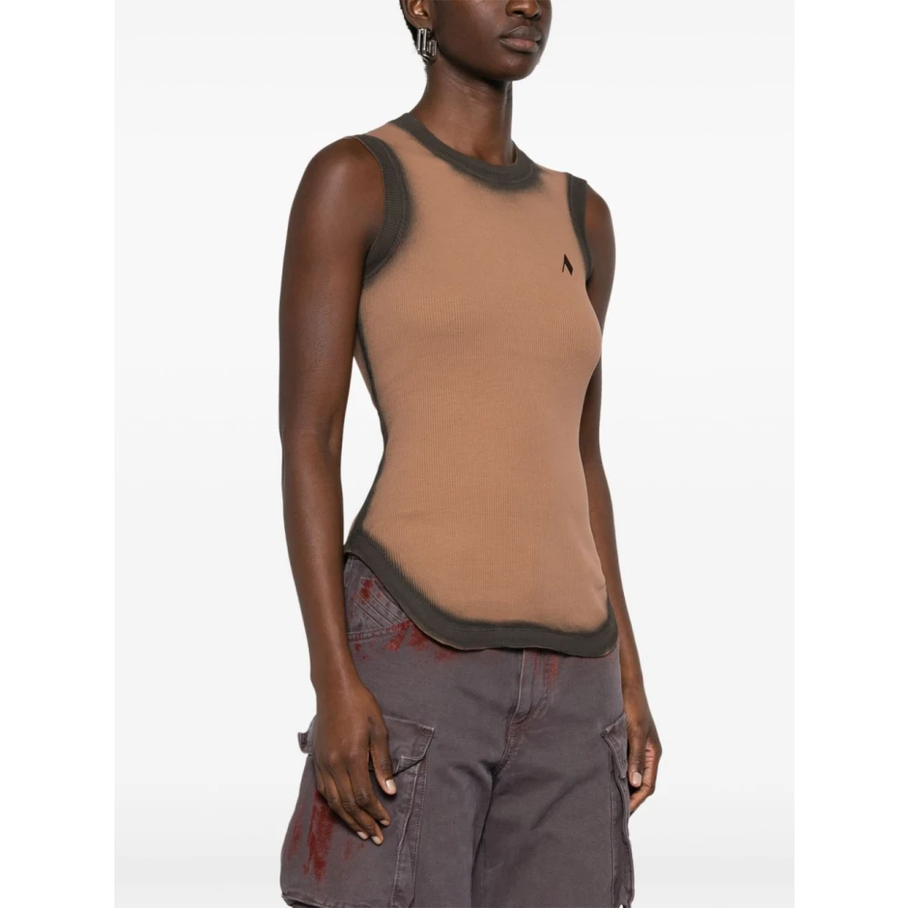 The Attico Beige T-shirts & Polo's voor vrouwen Beige Dames