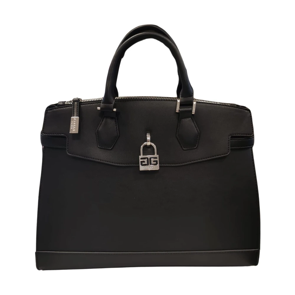 Gaëlle Paris Women's Black Handbag With Logo Lock