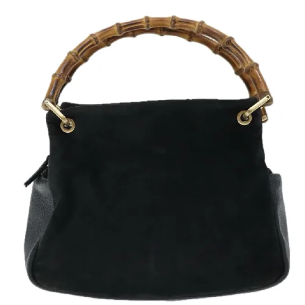 Gucci Vintage Pre-owned Suede handbags Black Dames