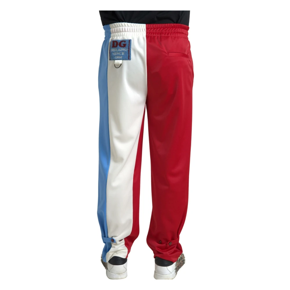 Dolce & Gabbana Elegante Gestreepte Sweatpants met Koord Multicolor Heren