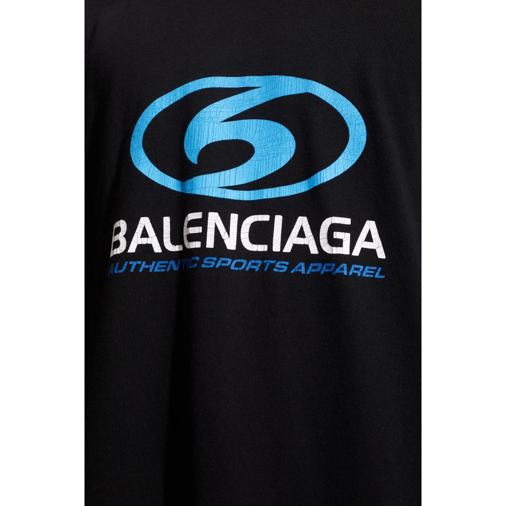 Balenciaga T-shirt met lange mouwen Black Heren