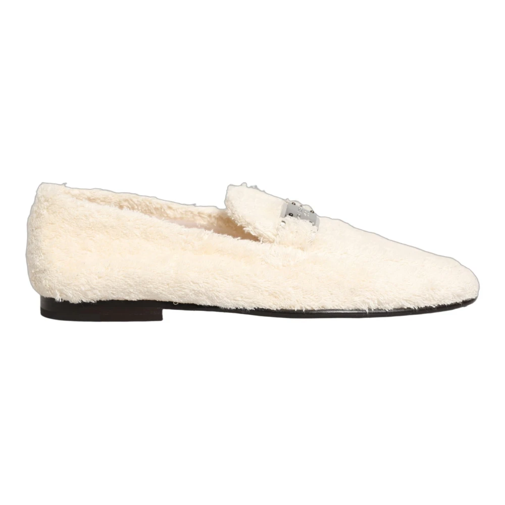 Dolce & Gabbana Homme Blanc - Mocassins Habillés En Peau Lainée - Chaussures - Taille: 41 Eu