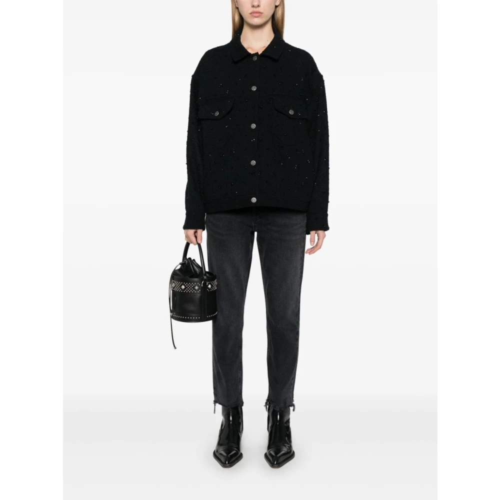 Golden Goose Zwarte Denim Jack voor Stijlvolle Look Black Dames