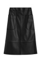 jupe-noire-en-cuir-a-line