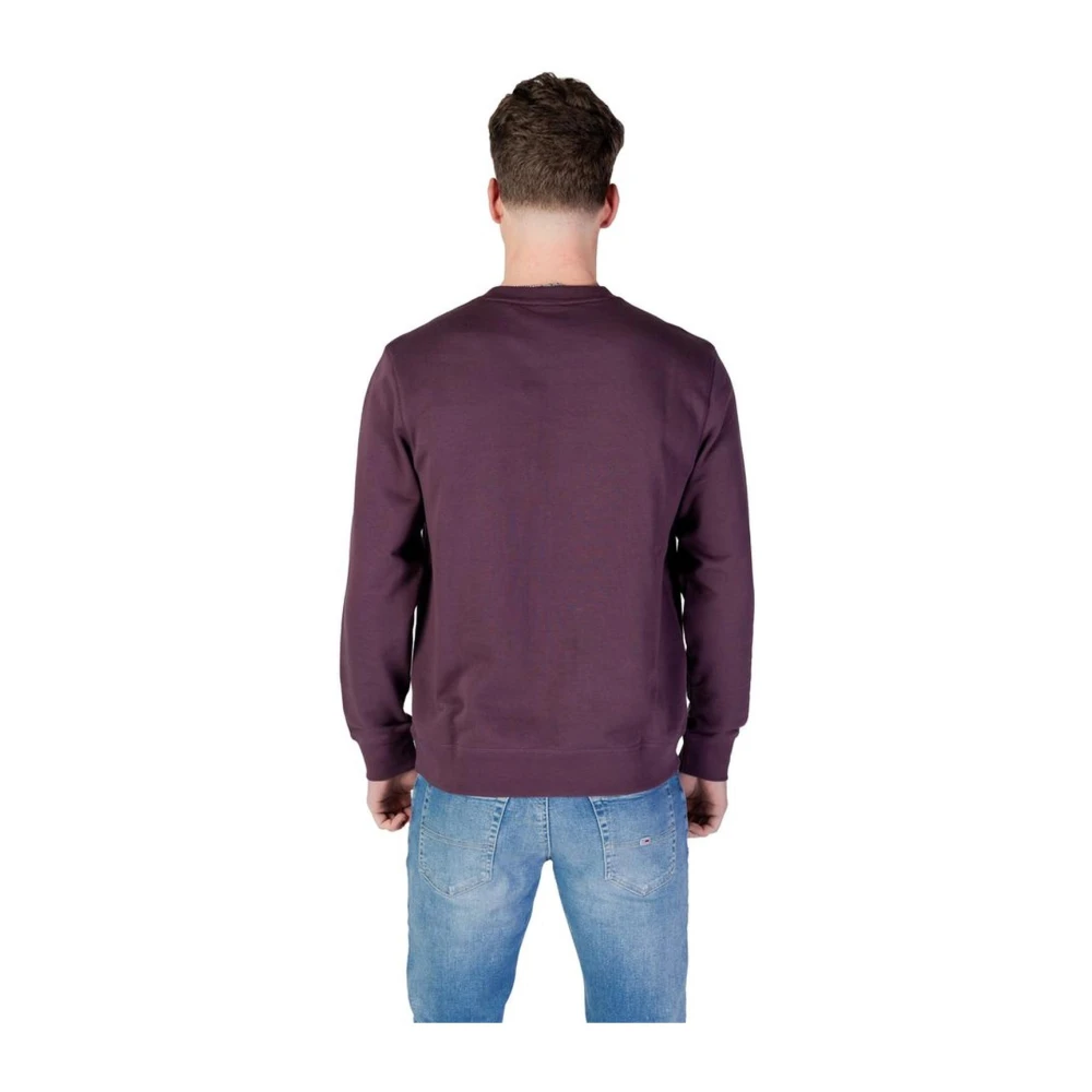 Hugo Boss Katoenen trui Purple Heren