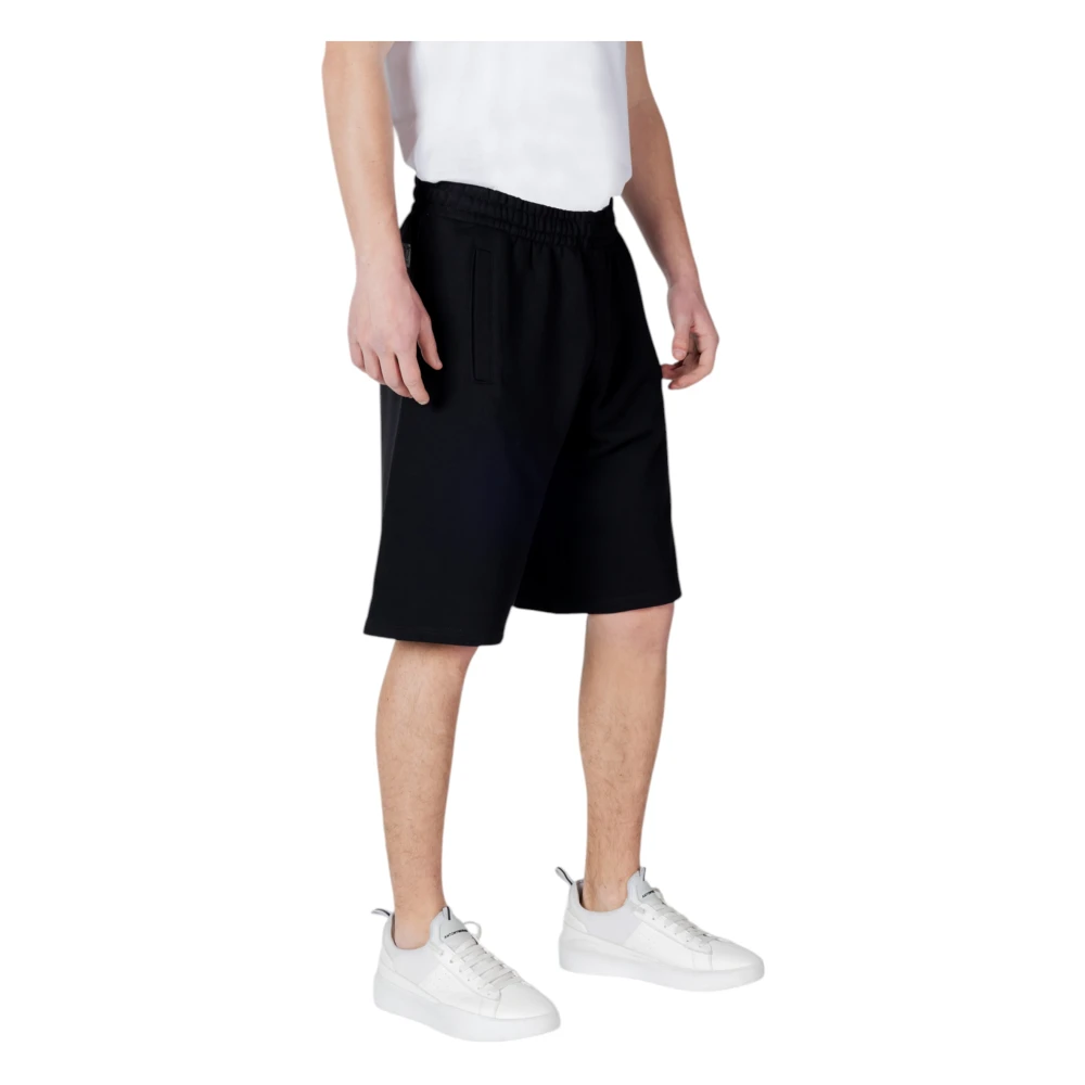 Emporio Armani EA7 Stijlvolle heren sport Bermuda shorts Black Heren