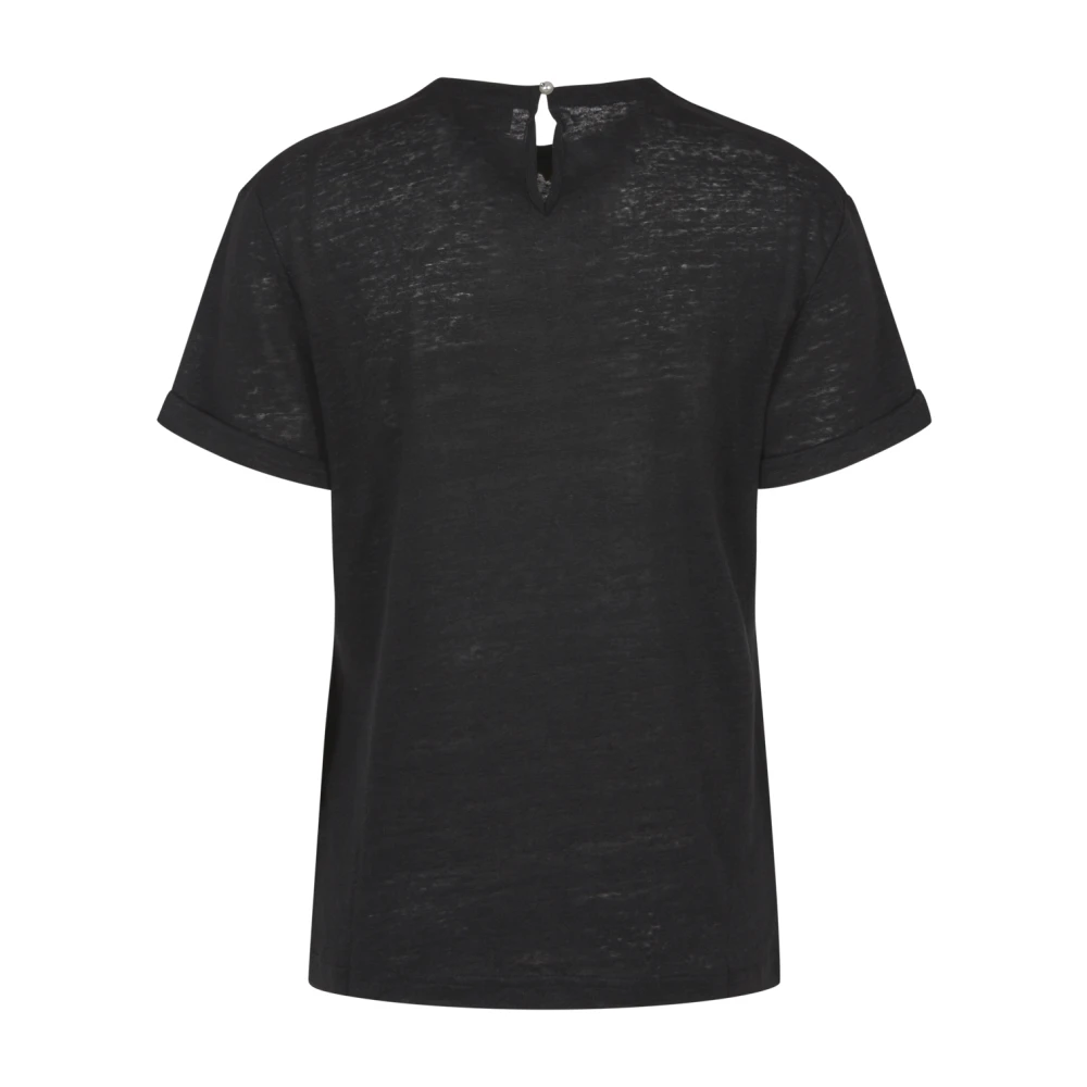 Zimmermann Zwarte Crush Embellished Tee Shirt Black Dames