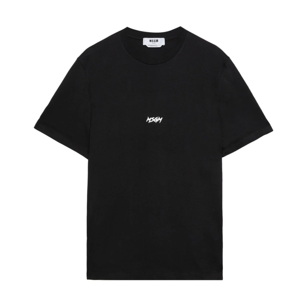 Msgm Katoenen T-shirt Black Heren