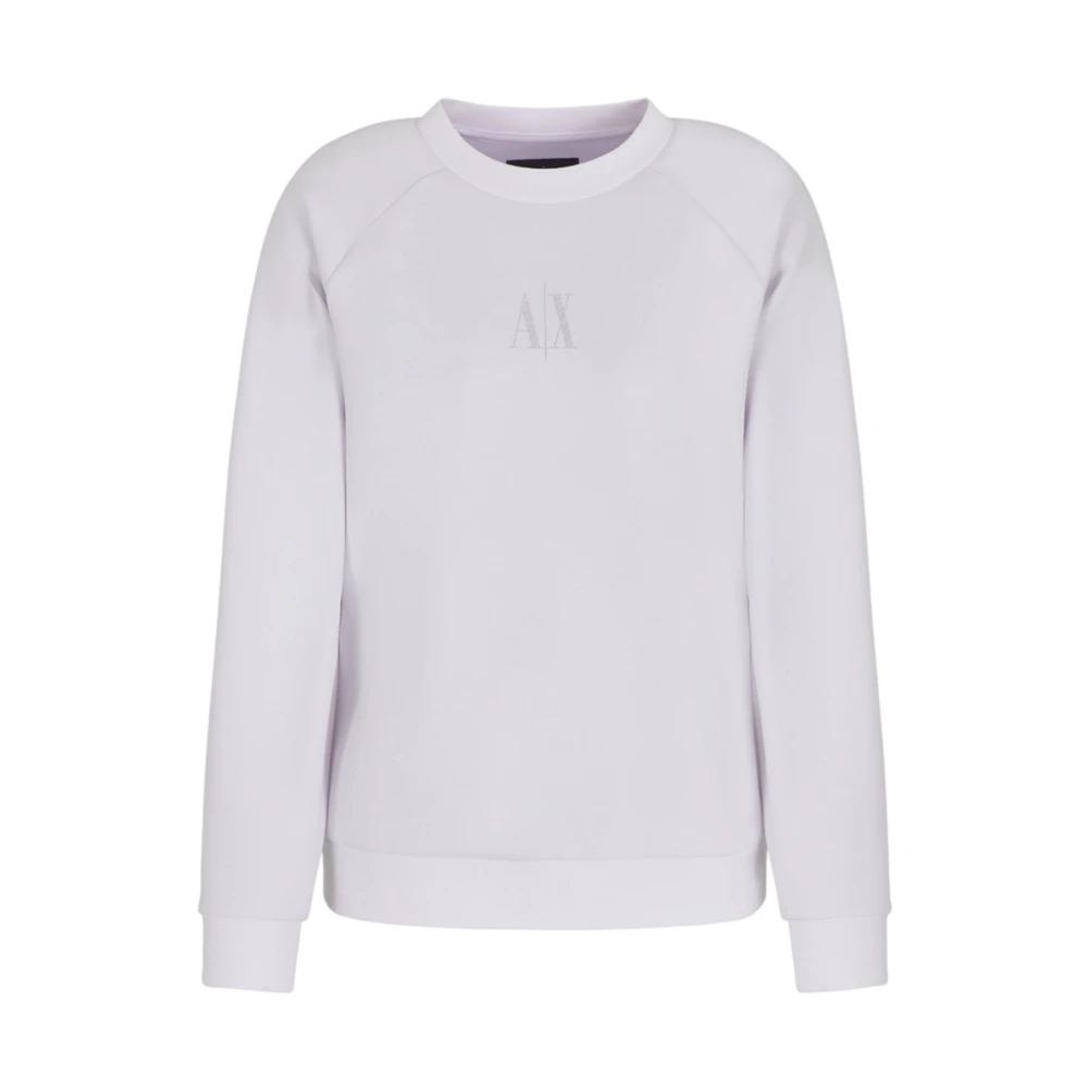 Armani Exchange Women's White Casual Sporty Sweatshirt