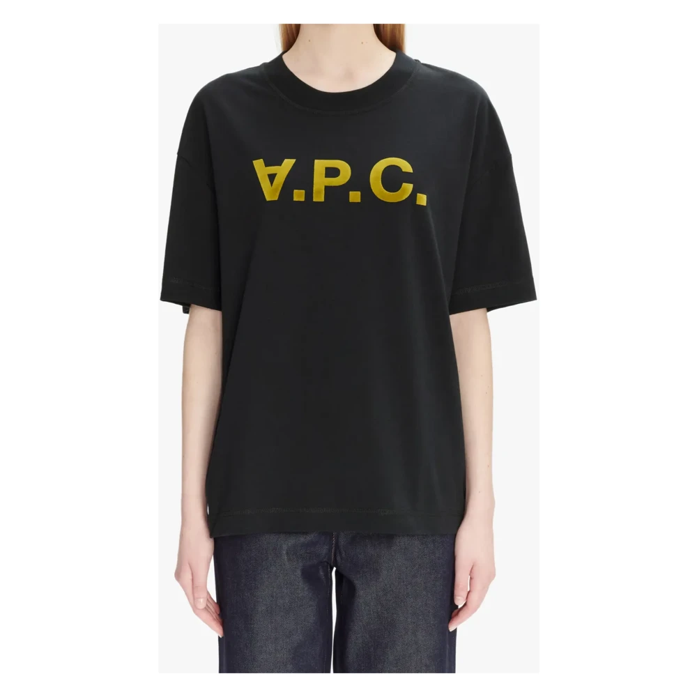 A.p.c. Velvet VPC Zwarte T-shirts en Polos Black Dames