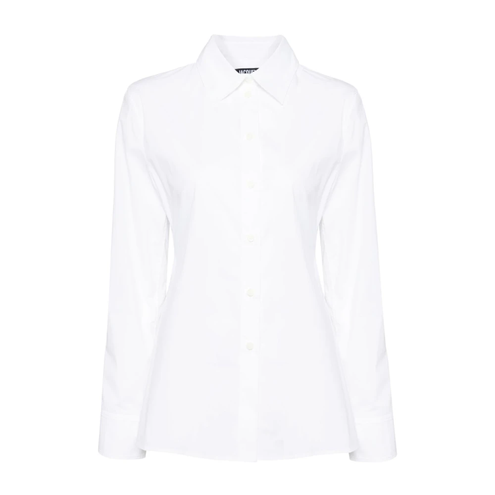 Jacquemus Witte Blouse Met Uitsnijding Elegante Stijl White Dames