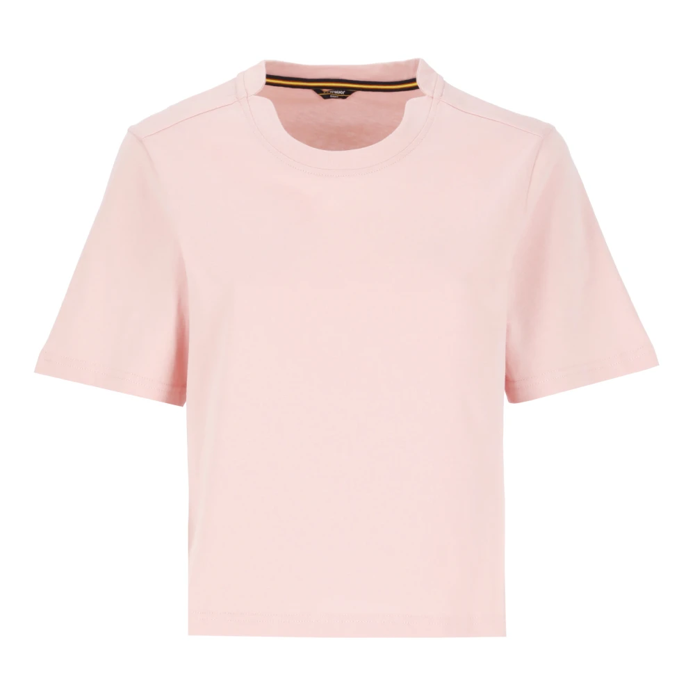 K-way Roze Katoenen T-shirt voor Vrouw Pink Dames