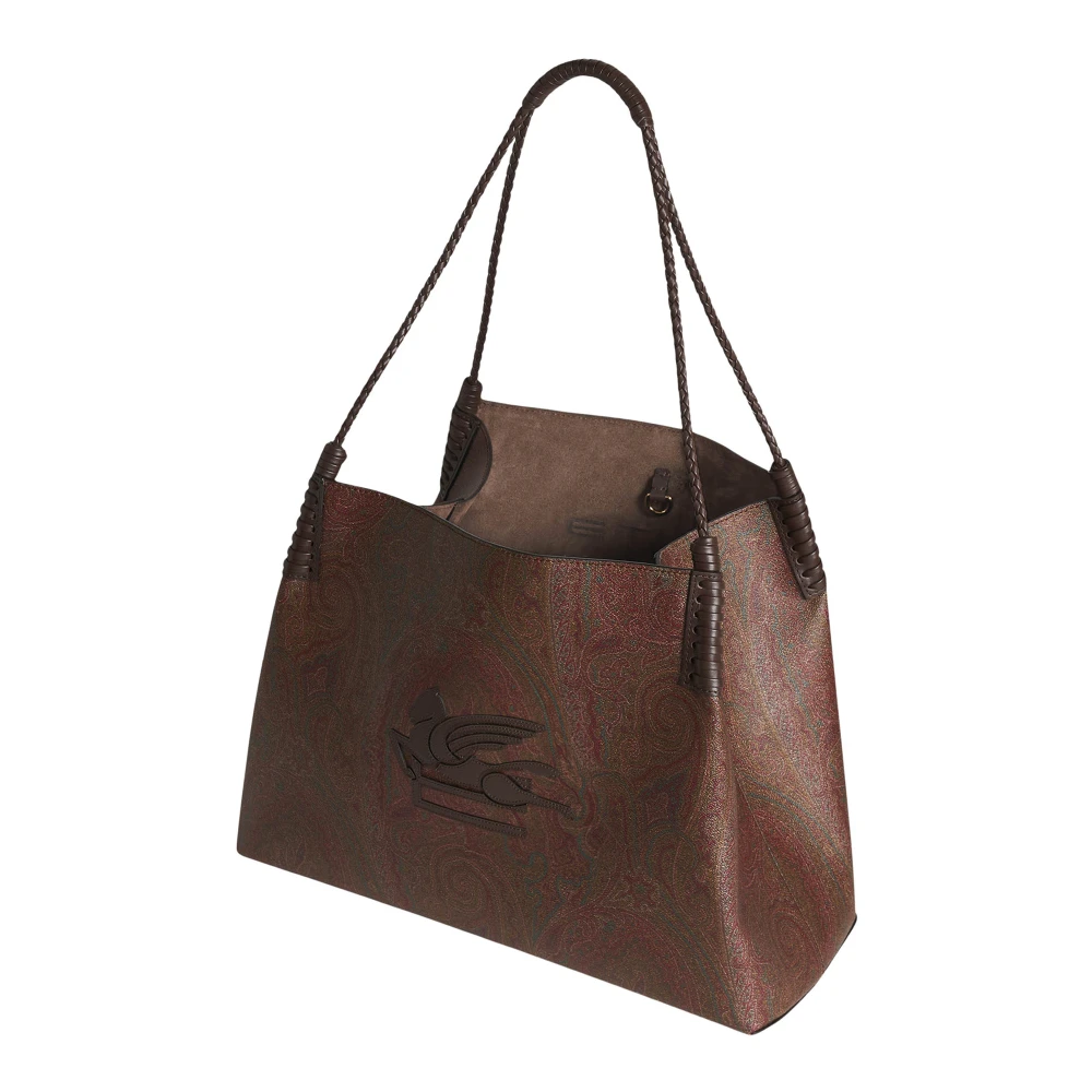 ETRO Bruine Geweven Leren Handtas Brown Dames