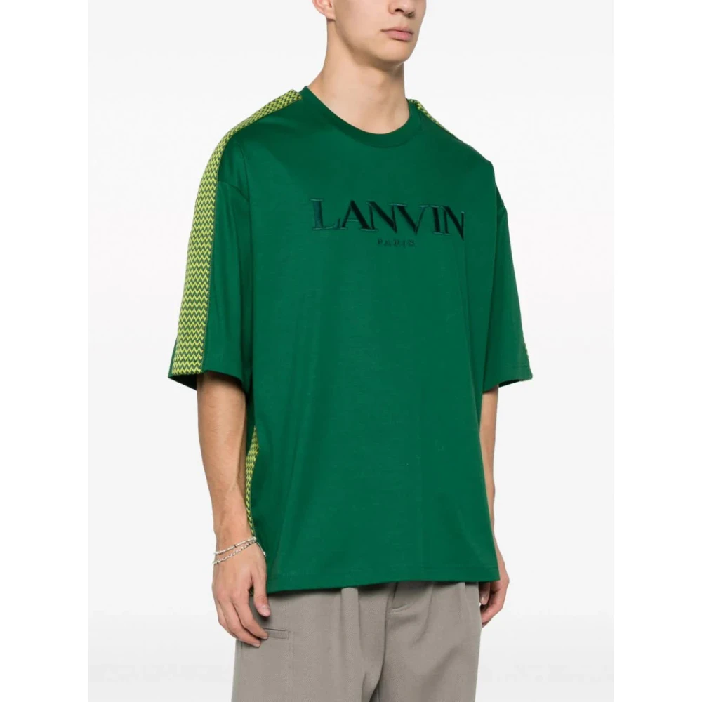 Lanvin Oversize Fles T-Shirt Green Heren