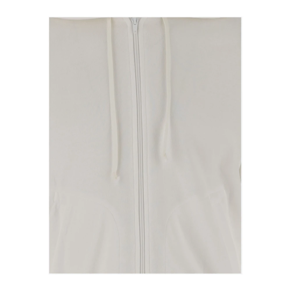 Comme des Garçons Katoenen Hoodie met rits Wit White Heren