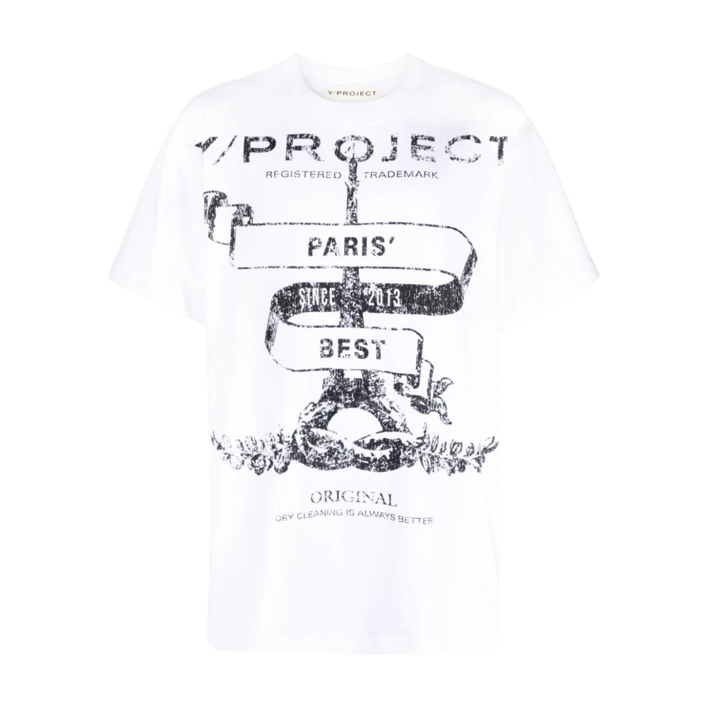 Y Project Paris Beste Grafische Print T-Shirt White Heren