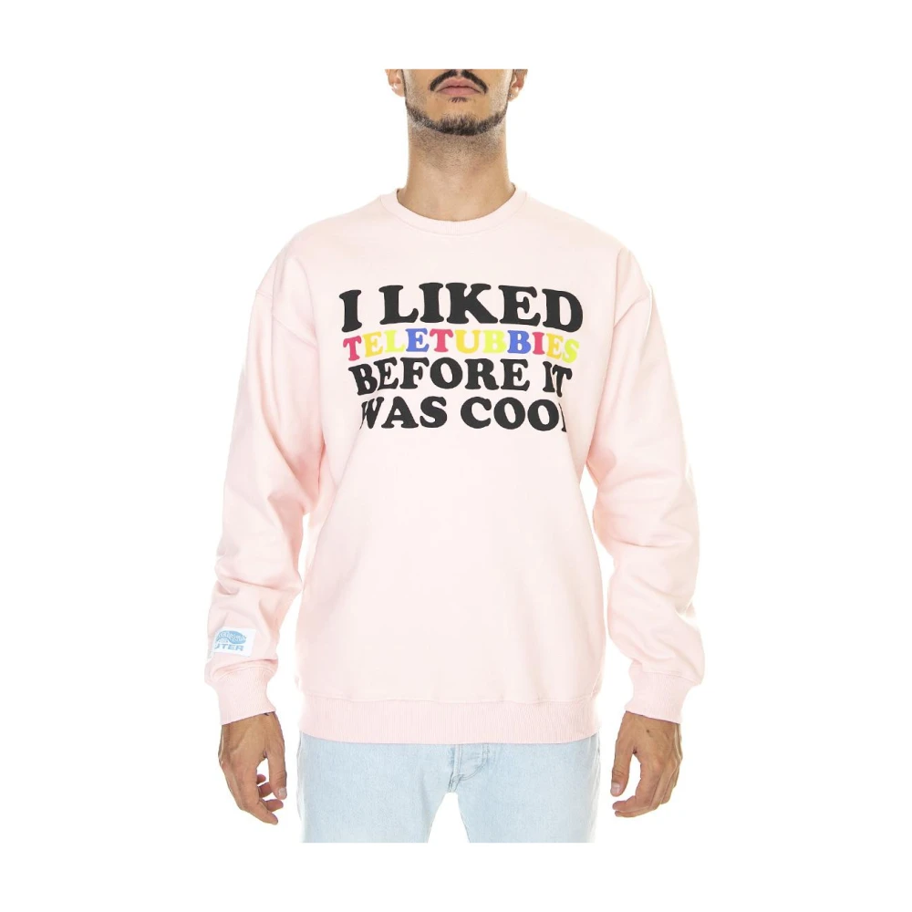 Iuter Mannelijk Roze Hoodies & Sweatvesten Heren, L, Katoen, Crewneck Sweatshirt