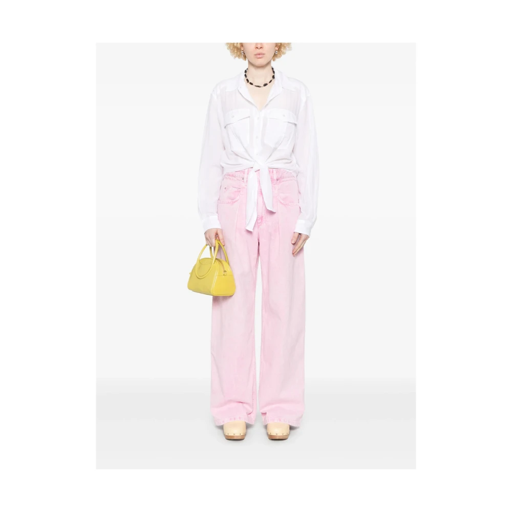 Isabel Marant Étoile Bubblegum Pink Denim Jeans Pink Dames