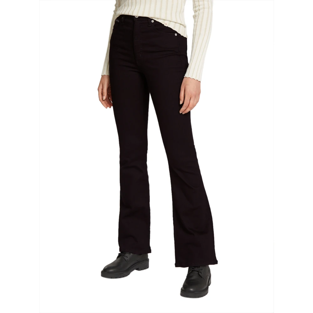 Calvin Klein Zwarte Skinny Bootcut Jeans Black Dames