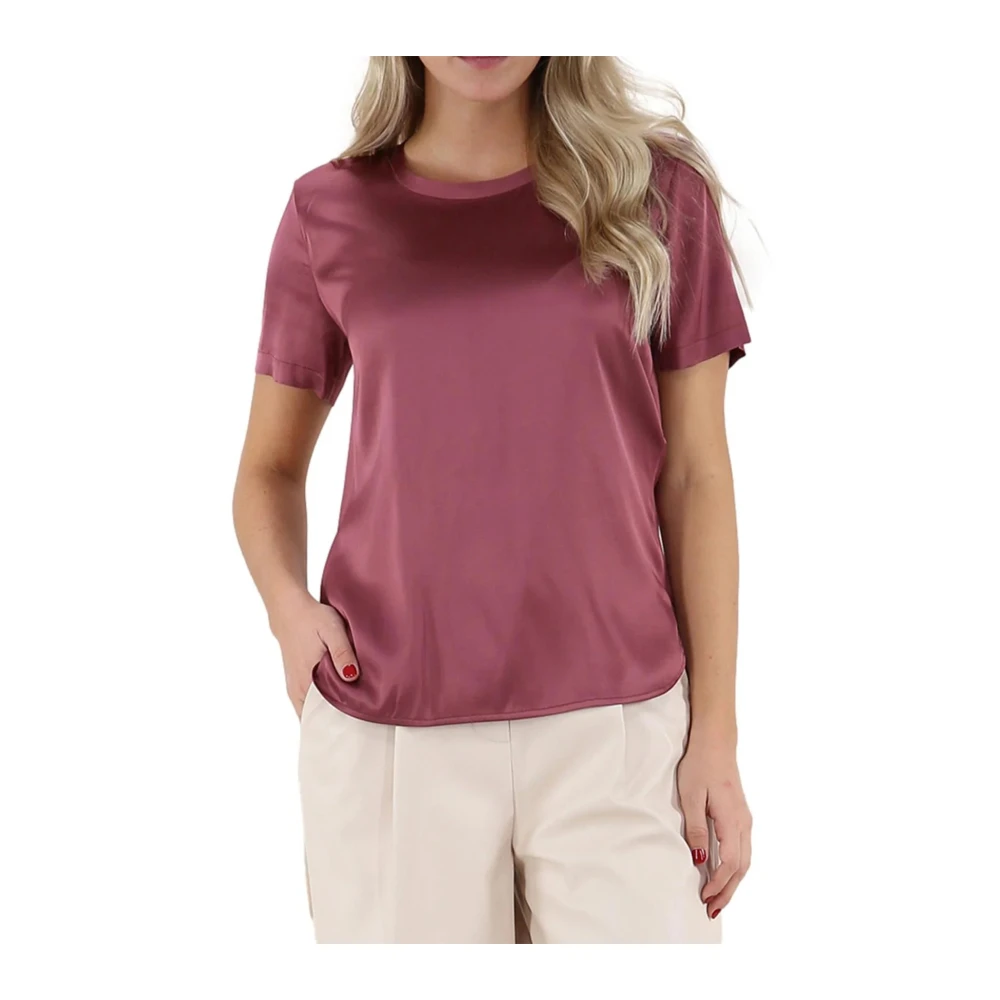 Liu Jo Blank T-shirt med bottenkilar Pink, Dam