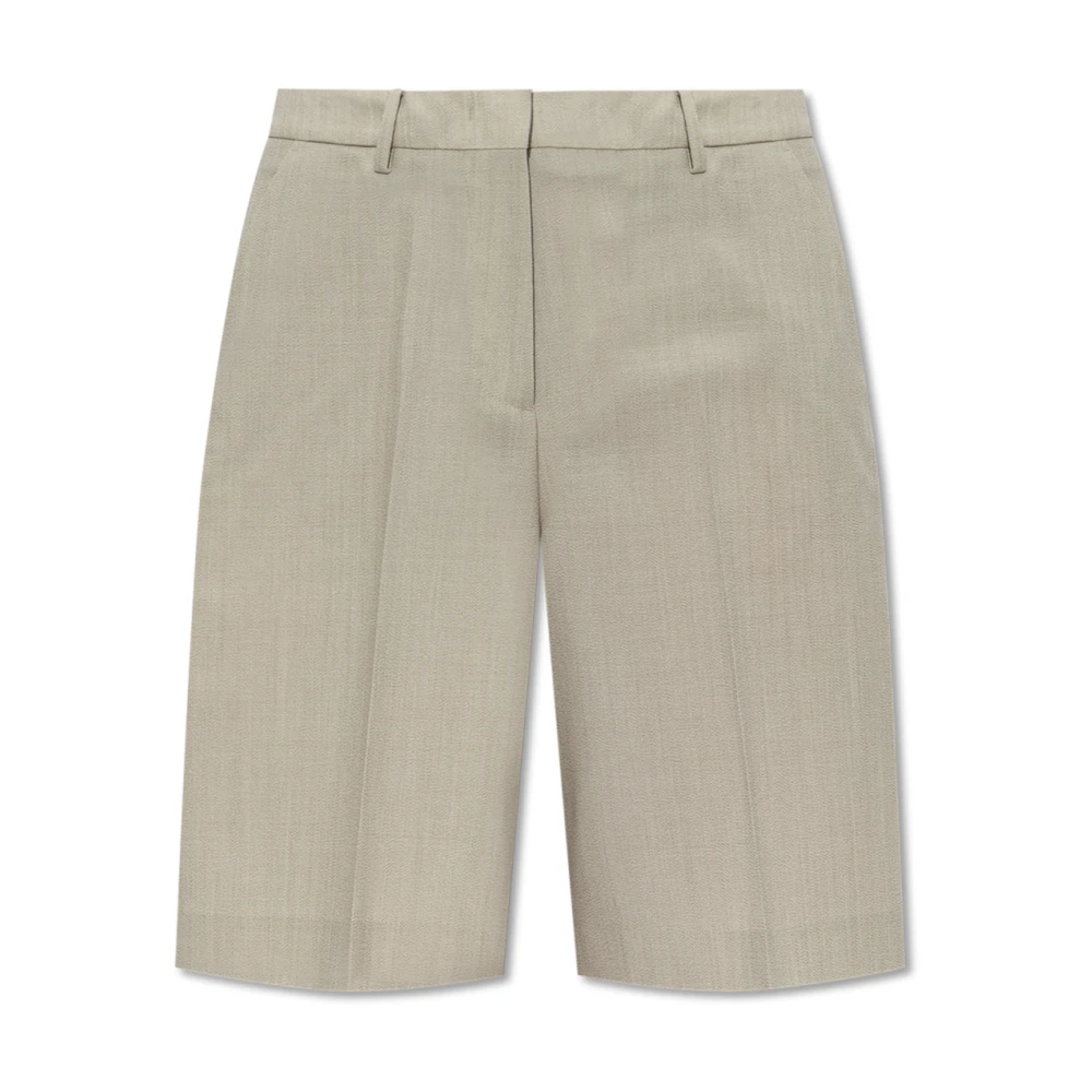 Golden Goose Vrouw Grijs Korte Broeken Dames, M, Wol, Wollen Shorts