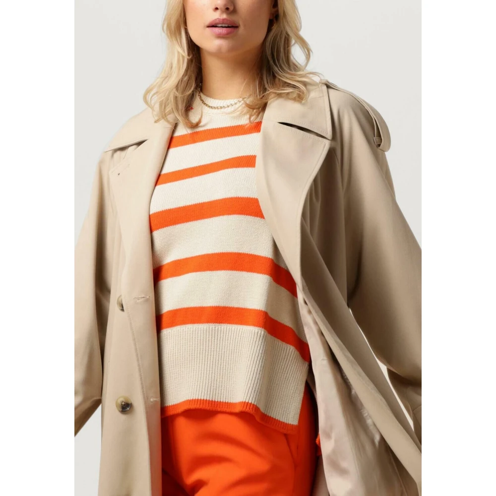 Modström Beige Trenchcoat Jas voor Dames Beige Dames