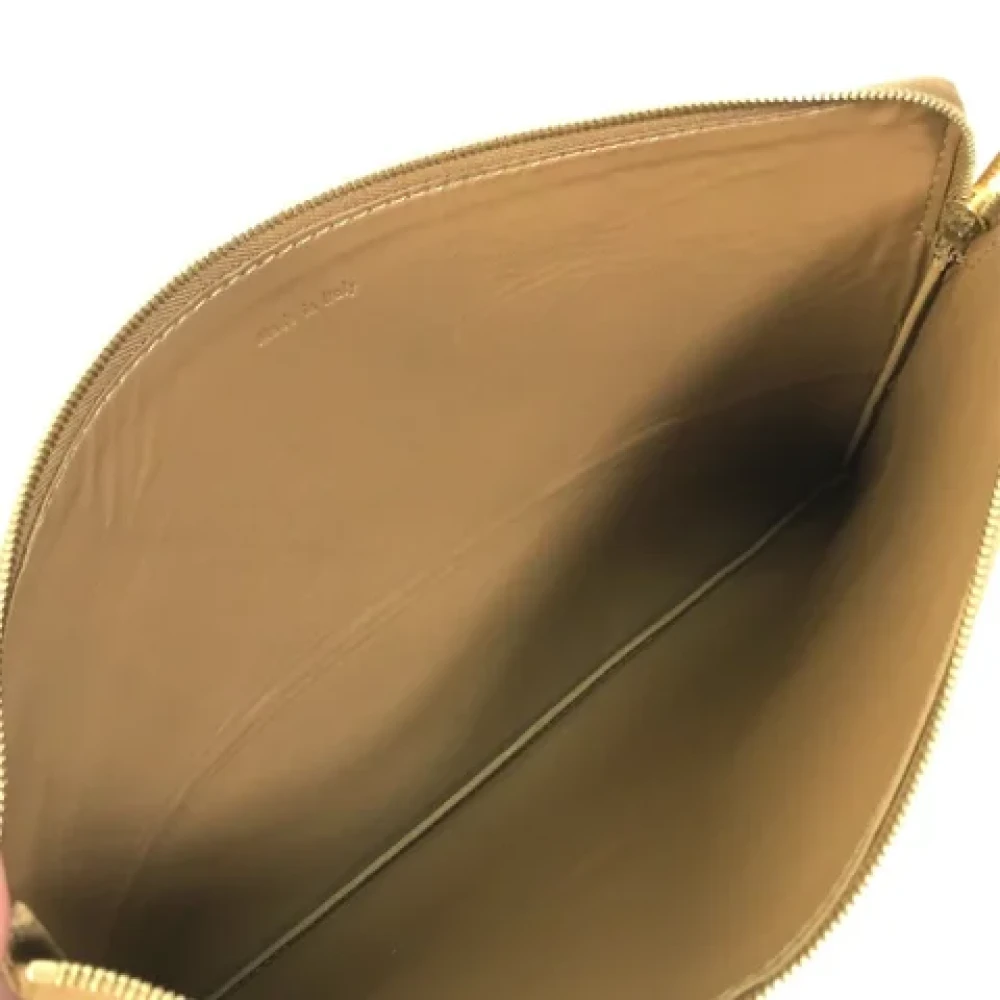 Celine Vintage Pre-owned Leather clutches Brown Dames