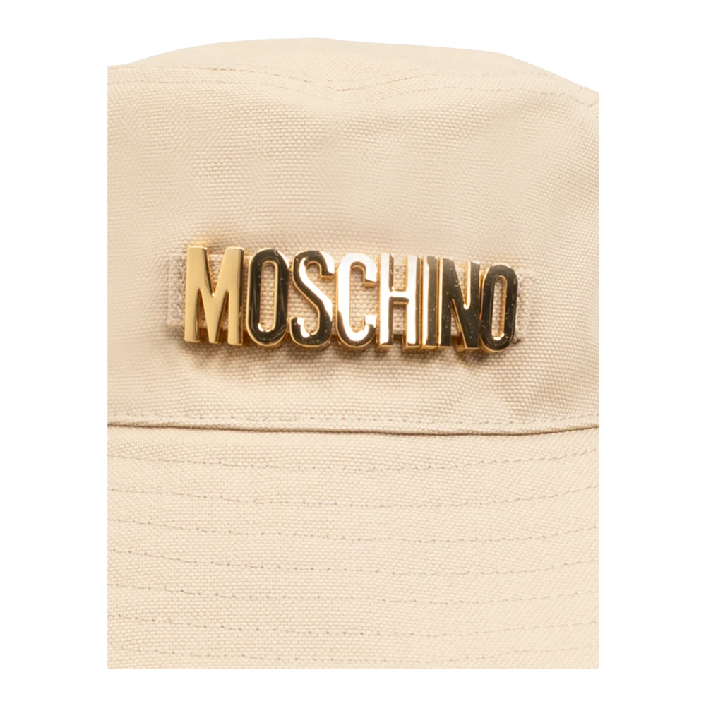Moschino Emmerhoed met logo Beige Unisex