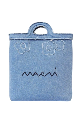 Blommig Denim Toteväska