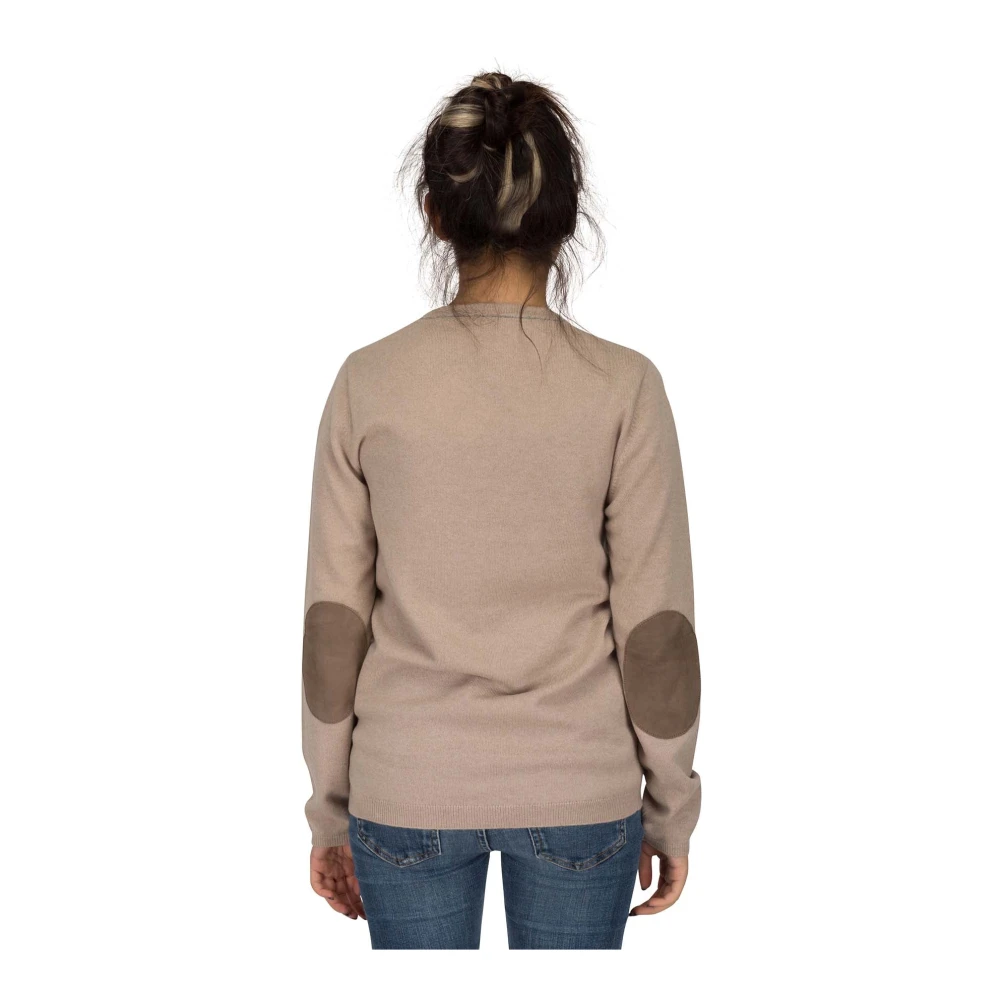 BRUNELLO CUCINELLI Kashmir Oversized Beige Trui Beige Dames