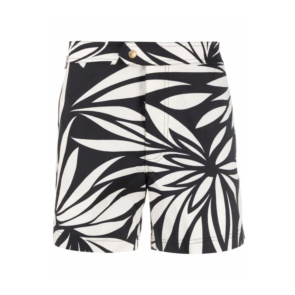 Tom Ford Zwarte Polyester Shorts Ss22 Black Heren