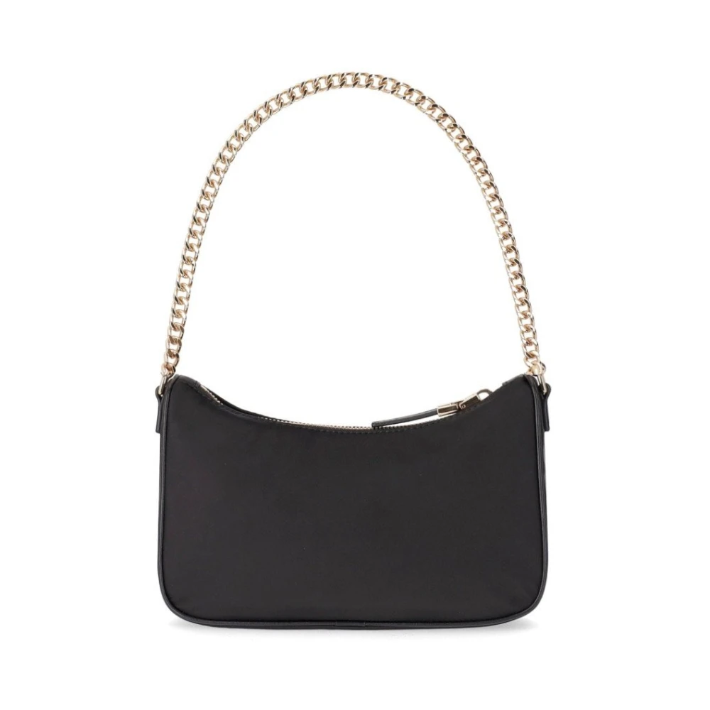 Elisabetta Franchi Zwarte schoudertas met ketting Black Dames