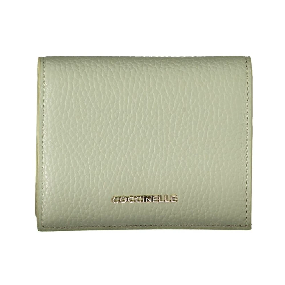 Coccinelle Groen Leren Portemonnee met Diverse Functies Green Dames
