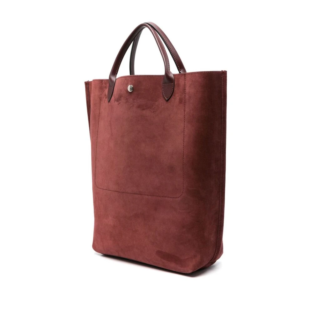Longchamp Bourgondisch Kalfsleer Panel Handtas Red Dames